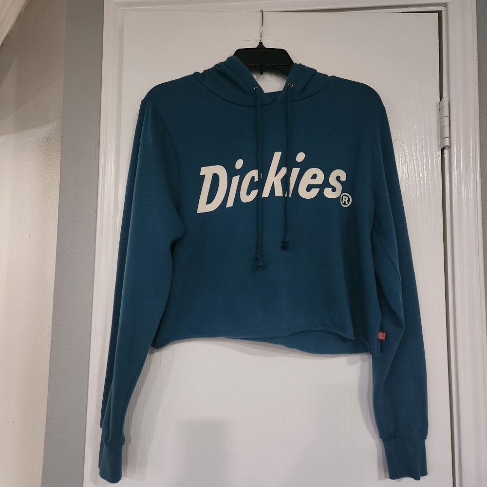 Dickies Blue Crop Top Hoodie